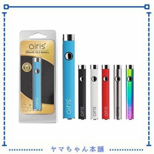 Airistech airis V2.0 Quaser バッテリー 350mAh CBD ヴェポライザー 510 規格 スレッド バッ クリーニングクロス付 ワックス フルスペク