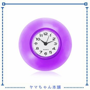 バスルーム時計 お風呂時計 防水クロック 吸盤 防水 静音 掛け時計 ウォールクロック シャワー時計 壁掛け時計 置き時計 浴室 キッチン 