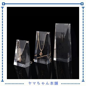 seimeinoki ネックレススタンド アクリル製 3個入 3つのサイズ クリア ネックレス掛け アクリル台座 展示用 撮影用 スタンド アクセサリ