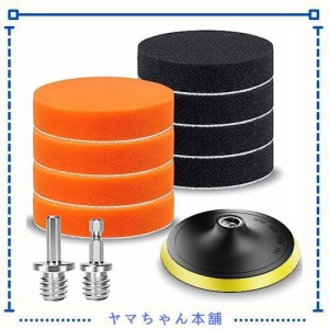 ポリッシャー バフ 125mm 11点 六角軸付き 電動ポリッシャー用 電気ドリル インパクトドライバー用 研磨パッド 洗車セット 自動車ポリッ