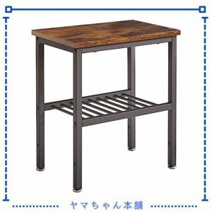 IBUYKE サイドテーブル 2段サイドテーブル ソファーサイドテーブル 木製 ナイトテーブル おしゃれ エンドテーブル オープンラック 収納ラ