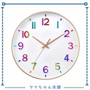 掛け時計 おしゃれ 北欧 連続秒針 静音 壁掛け時計 夜間秒針停止 掛時計 自宅 寝室 部屋飾り 贈り物 グラデーションカラー