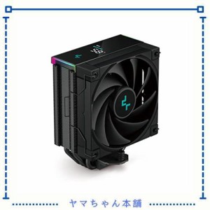 DeepCool AK400 DIGITAL 空冷式 CPU クーラー強力な 220 ワット TDP 4 銅ヒートパイプシングルタワー クーラーステータス表示画面と ARGB