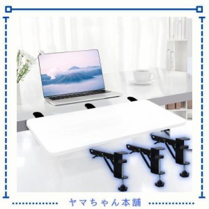 デスクエクステンダー 超安定 3つのクランプをアップグレード： WiViVi 25*65cm 折り畳み式 デスク 拡張 クランプ 後付け キーボード ト