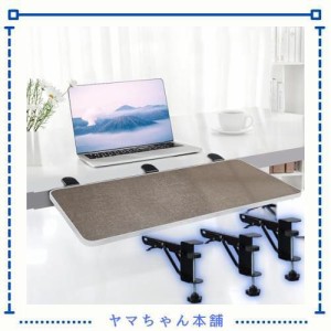 デスクエクステンダー 3つのクランプをアップグレード： WiViVi 25*55cm 折り畳み式 デスク 拡張 クランプ 後付け キーボード トレイ 拡