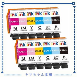 エプソン 対応 KAM-6CL-L カメ Epson 互換インク 12本セット (2BK/2C/2M/2Y/2LC/2LM) KAM-6CL インク KAM 互換インクカートリッジ EP-883