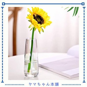 ZYVAHEHP 花瓶 ガラス 花瓶 おしゃれ 一輪挿し 北欧 花器 花瓶 小さい 装飾家の装飾 可愛い 虹色 15CM