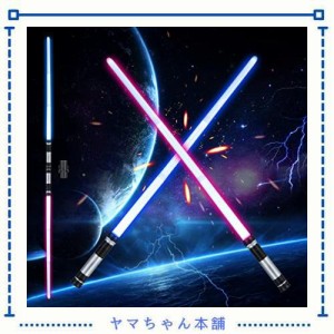 LED ライトセーバー 2本セット 光るおもちゃ 光る刀 光る剣 コスプレ 伸縮式 合体可能 7色 光るソード カラーチェンジ led パーティーグ