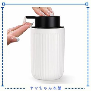 Umlaca ソープディスペンサー 液体 陶器 ハンドソープ ディスペンサー 容器 詰め替え 手動 押しタイプ ポンプ式 台所 キッチン 洗面所 ト