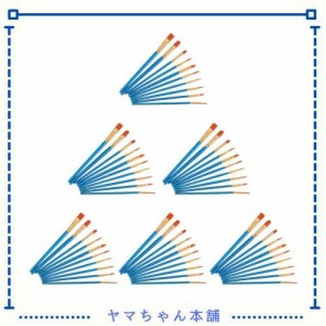 【gaoxing】絵筆 毛筆 セット水彩筆 デジタル筆 油彩筆 ペンセット アートブラシセット 丸筆 平筆 アーティスト用 大人＆子供用(青い、6