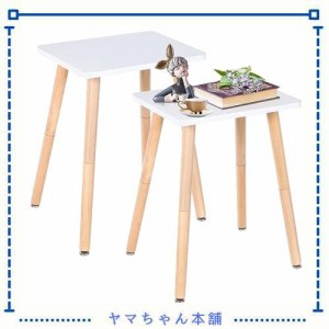 Yawinhe サイドテーブル 天然木 小さい棚 40x30x52cm ベッドサイドテーブル 収納ラック 小物置き 多機能 オープンラック リビング ソファ