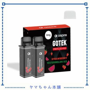 【正規品】 GoTek X/GoTek S 充填済みカートリッジ 4.5ml pod 1箱(2個) for Aspire GoTek Series 電子タバコ 付き物 (いちごスイカアイス