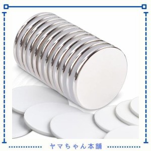 12個セット 25 mm x 2 mm 強力マグネット 円盤磁石 両面テープ付き 丸型 ネオジム磁石 強力磁石 ネオジウム磁石 乾拭板ホワイトボードオ