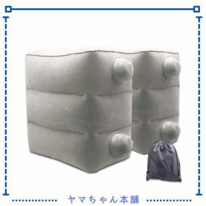 BubuBubu 足置き 足枕 クッション エアーフットレスト エアーオットマン 携帯便利 3Dポンプ付き 足元クッション 空気入れ簡単 空気抜き簡