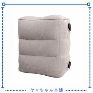 BubuBubu 足置き 足枕 クッション エアーフットレスト エアーオットマン 携帯便利 ポンプ不要 足元クッション 空気入れ簡単 空気抜き簡単