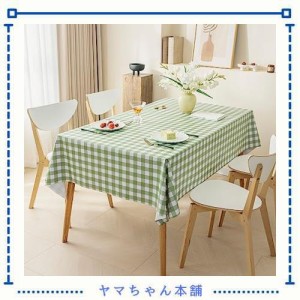 Neskatu テーブルクロス ビニール おしゃれ チェク テーブルカバー 撥水 PVC 長方形 tablecloth 汚れ防止 防水 防油 北欧 テーブルマット