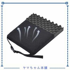 Shinnwa 高反発 座布団 クッション 椅子用 波型構造 ゲーミング座布団 ゲーム座布団 ゲーミングチェアクッション 竹炭入り 除湿消臭 お尻