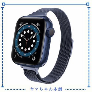 ORRLBB コンパチブル Apple Watch バンド 41mm 40mm 38mm 49mm 45mm 44mm 42mm ステンレス製 女性対応 交換用バンド 軽量 強力な磁気クラ