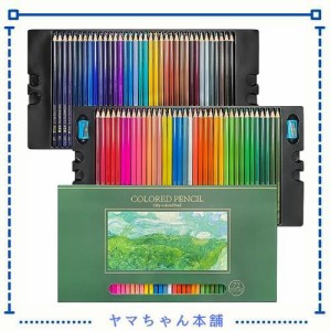 Roleness 色鉛筆 72色 油性色鉛筆 子供と大人の塗り絵 色鉛筆セット プロ 柔らかい芯 いろえんぴつ 鉛筆削り付き