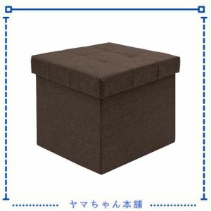 xuperbonus収納ベンチ33x33x33cmフットレスト折りたたみ式フットレストおもちゃ箱収納ボックス物置チェアリビング/玄関/寝室適用綿麻おも