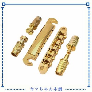 LIANHATA ブリッジテールピース ゴールド ギター用ブリッジ ギターパーツ ダイキャスト交換 (E)