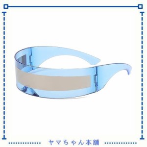 [Jinnal] サイバーパンク メガネ 未来感 伊達メガネ レディース メンズ サングラス おもしろめがね パーティーグラス コスプレ おめんミ