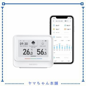 INKBIRD 温度計 高精度 9-in-1 WiFi 湿度計 温湿度計 外気温度計 室内用 3.71 E-Inkディスプレイ 温室度計 デジタル温度計 ワイヤレス 多