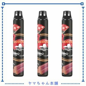 ECOCCO 電子タバコ 使い捨て 3本約8000回吸引可能 VAPE ニコチン・タールなし 水タバコ シーシャ 水蒸気タバコ 禁煙サポートベイプ 爆煙 