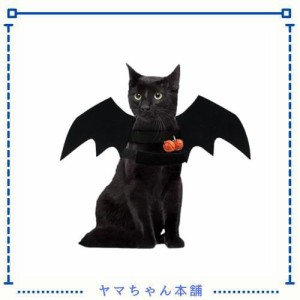 ペットコスプレ 猫 犬用 コウモリ 翼 コスチューム 黒 かわいい かっこういい 猫/小型犬 仮装 変身グッズ ハロウィン (B)