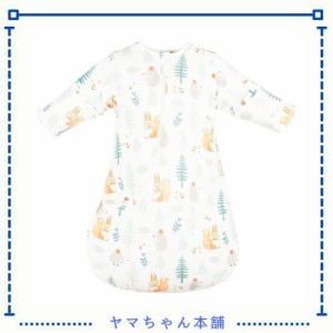 [MOMSMENU] スリーパー 冬 綿100% 柔らかく 赤ちゃん用スリーパー 2.5Tog 厚め あったかい 袖あり 袖取り外し 可能 6ヶ月から2歳 ホワイ