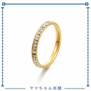[Rockyu] ブランド エタニティリング 指輪 レディース おしゃれ チタン ジルコニア 指輪 ゴールド シルバー 華奢 ファッションリング お