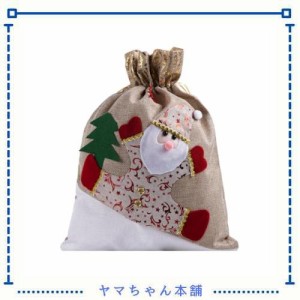 Goture クリスマス ラッピング袋 30x40cm 巾着袋 プレゼント袋 大 ギフト包む お祝い お菓子 パーティー用 布袋 麻袋