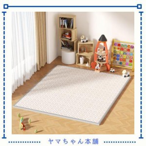 GruFini プレイマット 赤ちゃん 折りたたみ 180×120×1cm 厚手 安全検査済み ベビーマット 防水 防音 ベビープレイマット 滑り止め おし