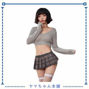 [LIKENNY] セーラー服 セーター ギャル コスプレ JK セクシー 女子高生 制服 ミニスカ かわいい 人気 レディース 萌え おしゃれ 勝負 学