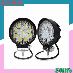 Safego 27W LED 作業灯 車外灯 狭角30度タイプ LEDワークライト 汎用 スポットライト 9連 丸形 農業機械 6000K ホワイト