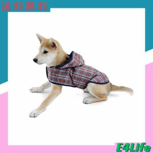 PAWZ Road ドッグウェア 犬服 レインコート 犬 猫 小型犬 中型犬 防水 梅雨対策 通気性よい 洗える 着脱簡単 チェック柄 かわいい S