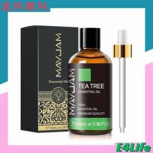 MAYJAM エッセンシャルオイル ティーツリー 100ml 精油 アロマオイル 大容量 天然 ティーツリーオイル アロマ プレゼント