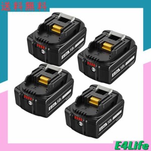 【4個セット】Enermall 互換 マキタ 18V バッテリー BL1860B マキタ18V バッテリー 6.0ah マキタバッテリー18V PSE/CE取得済み BL1815N B