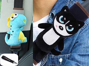 Zukida カバー ショルダーパッド 子供 リュック 動物 枕 クッション 枕 車用品 カー用品 かわいい 旅行 ギフト プレゼント (恐竜+犬)