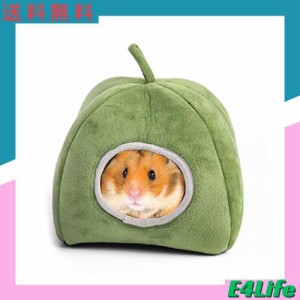 POTATO 小動物用 ケージハムスター ハウス ペットハウス ドーム型寝袋 かわいいカボチャの形 ふわふわ 小屋 寝袋 遊び場 巣 取り外し可能