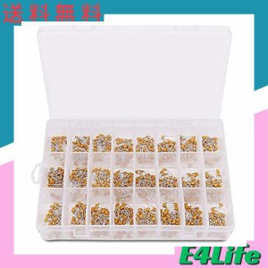 PENGLIN 480pcs 電解コンデンサキット 積層セラミックコンデンサ モノリシックコンデンサセット 1ボックス24値 10pf~10uf