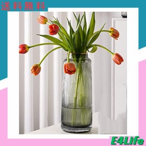 花瓶 ガラス 大 おしゃれ 透明 花器 フラワーベース 30cm 大きな花瓶 ガラスベース ガラスボトル アレンジ インテリア 水栽培 生け花 造