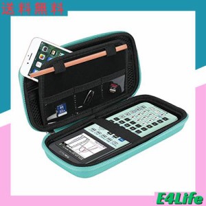 ProCase [電卓用] EVA ハードケース 防水 衝撃吸収 トラベル収納ポーチ 適用機種：Texas Instruments Ti-84 Plus グラフ電卓 - ミント