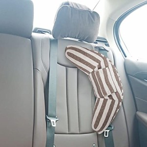 ストライプ 子供用シートベルト枕 チャイルドシート用 首枕 ベビーカー 携帯枕 旅行枕 かわいい ふわふわ 快適 キッズ シートベルトカバ