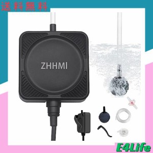 ZHHMl 水槽エアーポンプ 小型エアーポンプ 0.3L / Min空気の排出量 空気ポンプ 低騒音 効率的に水族館/水槽の酸素提供可能 (四角形 ブラ