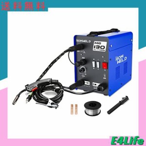 HOMWELD 半自動溶接機MIG130 家庭用 AC100V ノンガス コンパクト半自動 mig溶接機 電気溶接機器 家庭用 日本語説明書