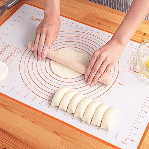 LIMNUO クッキングマット シリコンマット パンマット 製菓マット 目盛り付き 大きいサイズ 食品級シリコーン 滑り止め 製菓道具 (40x50cm