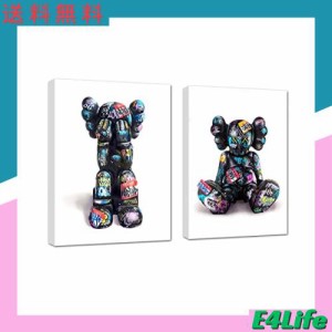 漫画 ポスター アートパネル KAWS 絵画 インテリア カウズ セサミストリート アートフレーム 部屋装飾 キャンバスアート パネルアート 装