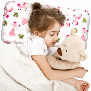 低反発ベビー枕 寝姿矯正・向き癖防止 新生児~6歳用 綿100% 無添加 通気性 洗える 軽量設計(1kg以下) - 寝ハゲ対策に最適な赤ちゃん枕 ユ