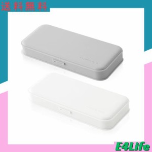 KyeeaDIY 筆箱２セット シンプル グレーとホワイト 鉛筆ケース ペン収納 プレゼント 小学生 かわいい ペンケース 筆入れ (ホワイト+グレ